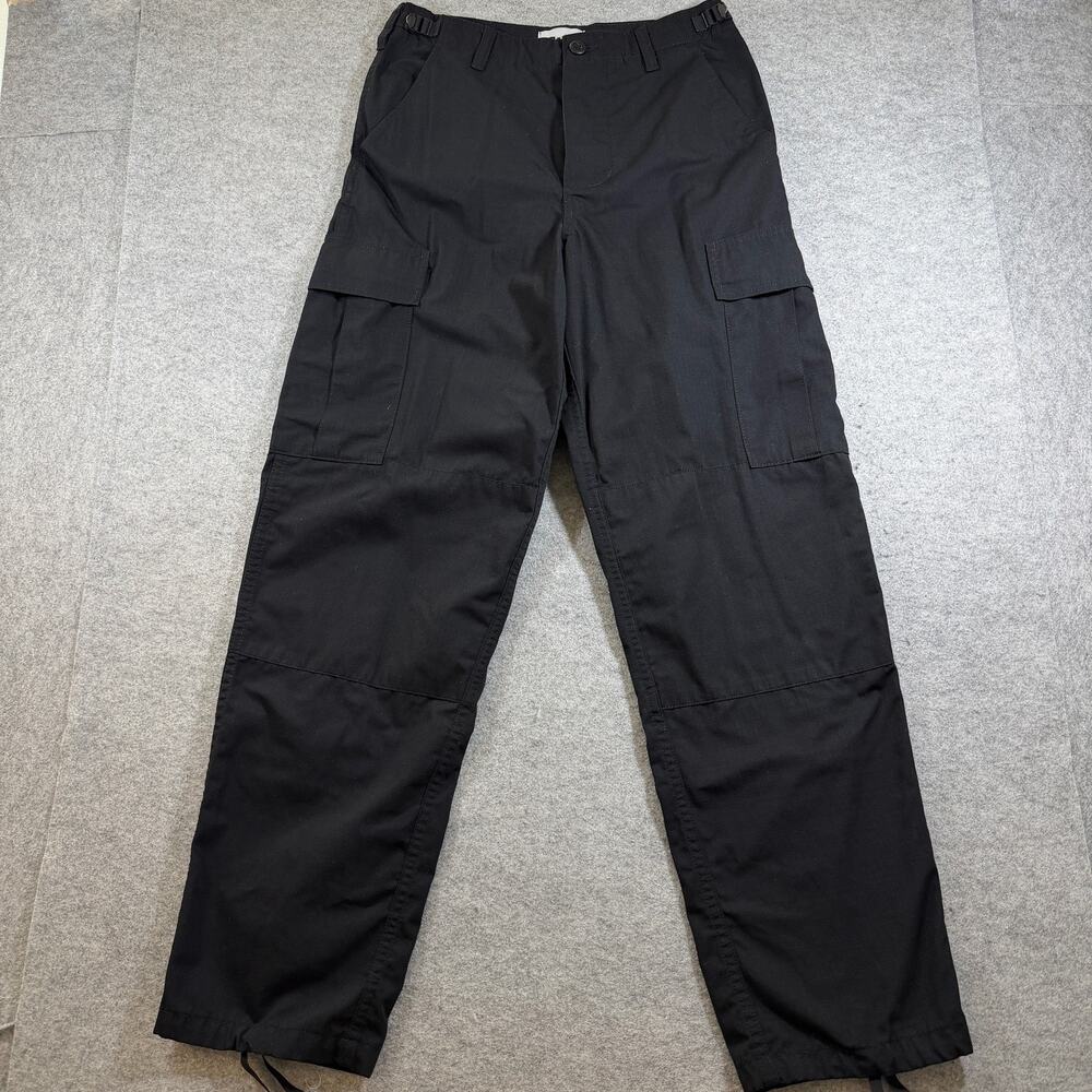 Galls BDU Cargo Pants Ripstop Mens Small Regular Black Cuffs Adjustable Waist